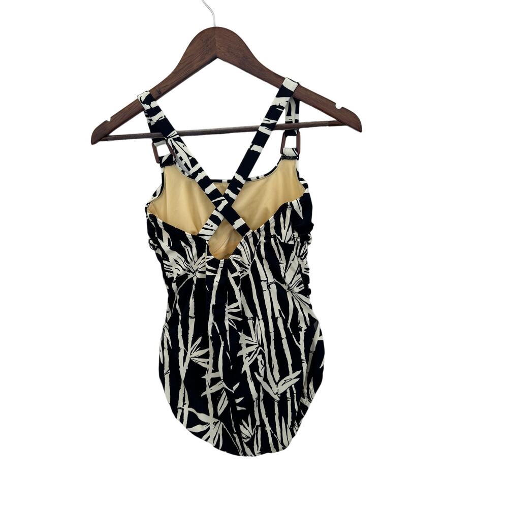 Lands' End Women's Zebra Print One-Piece Swimsuit - Picture 2 of 8